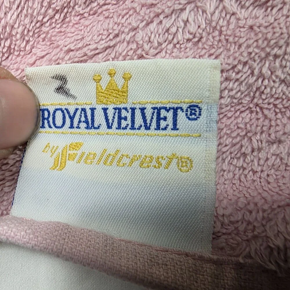 Vintage Royal Velvet By Fieldcrest Pink Bath Towel 100% Cotton Plush Absorbent